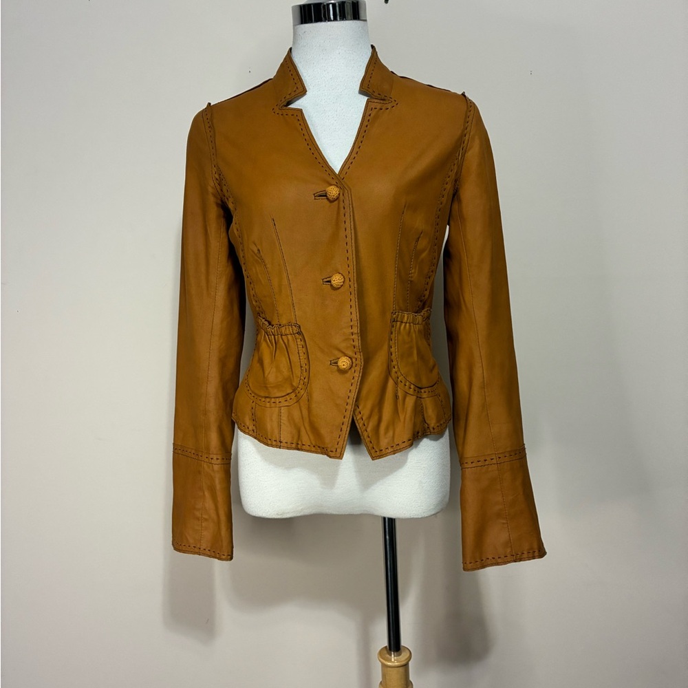 Danier Women's Cognac Leather Light Jacket